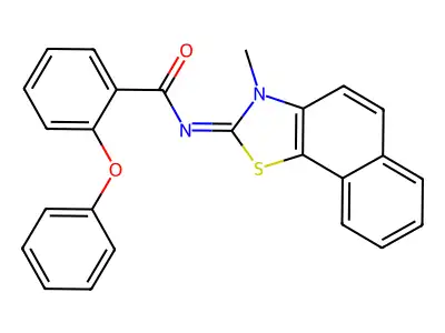 N-(3-methylbenzo[g][1,3]benzothiazol-2-ylidene)-2-phenoxybenzamide structure