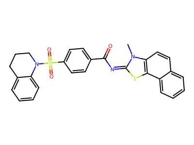 (E)-4-((3,4-dihydroquinolin-1(2H)-yl)sulfonyl)-N-(3-methylnaphtho[2,1-d]thiazol-2(3H)-ylidene)benzamide structure