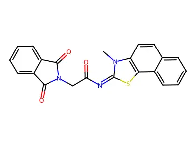 (E)-2-(1,3-dioxoisoindolin-2-yl)-N-(3-methylnaphtho[2,1-d]thiazol-2(3H)-ylidene)acetamide structure