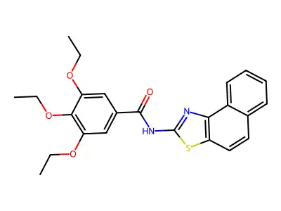 3,4,5-triethoxy-N-(naphtho[1,2-d]thiazol-2-yl)benzamide structure