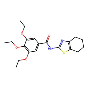 3,4,5-triethoxy-N-(4,5,6,7-tetrahydro-1,3-benzothiazol-2-yl)benzamide structure