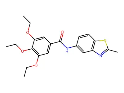 3,4,5-triethoxy-N-(2-methyl-1,3-benzothiazol-5-yl)benzamide structure