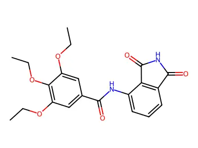 N-(1,3-dioxo-2,3-dihydro-1H-isoindol-4-yl)-3,4,5-triethoxybenzamide structure