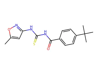 1-(4-(Tert-butyl)benzoyl)-3-(5-methylisoxazol-3-YL)thiourea structure