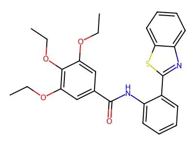 N-[2-(1,3-benzothiazol-2-yl)phenyl]-3,4,5-triethoxybenzamide structure