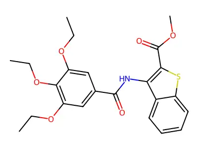 Methyl 3-(3,4,5-triethoxybenzamido)benzo[b]thiophene-2-carboxylate structure