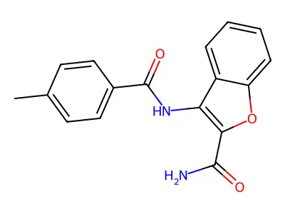 3-(4-Methylbenzamido)-1-benzofuran-2-carboxamide structure