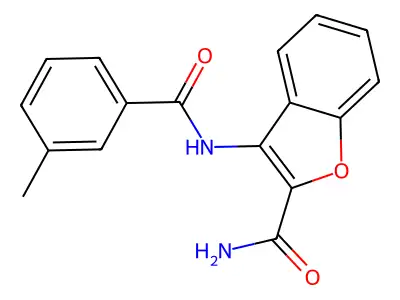 3-(3-Methylbenzamido)benzofuran-2-carboxamide structure