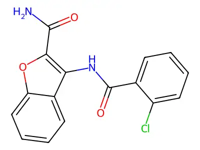 3-(2-Chlorobenzamido)benzofuran-2-carboxamide structure