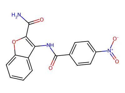3-(4-Nitrobenzamido)benzofuran-2-carboxamide structure