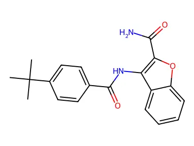 3-(4-(Tert-butyl)benzamido)benzofuran-2-carboxamide structure