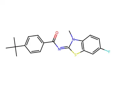 (Z)-4-(tert-butyl)-N-(6-fluoro-3-methylbenzo[d]thiazol-2(3H)-ylidene)benzamide structure