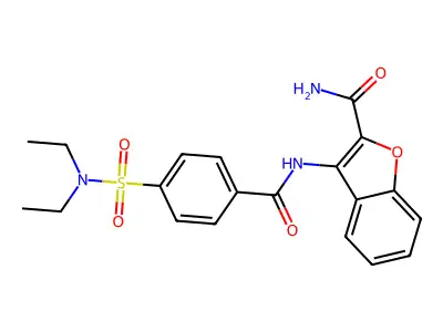 3-(4-(N,N-diethylsulfamoyl)benzamido)benzofuran-2-carboxamide structure