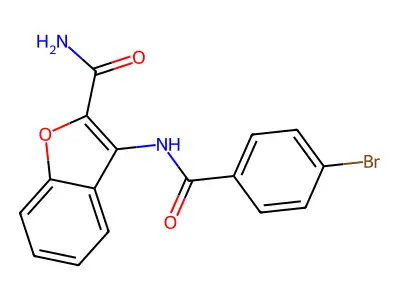 3-(4-Bromobenzamido)benzofuran-2-carboxamide structure
