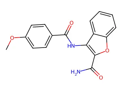 3-(4-Methoxybenzamido)benzofuran-2-carboxamide structure