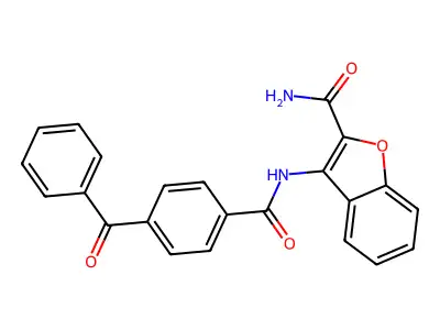 3-(4-Benzoylbenzamido)benzofuran-2-carboxamide structure