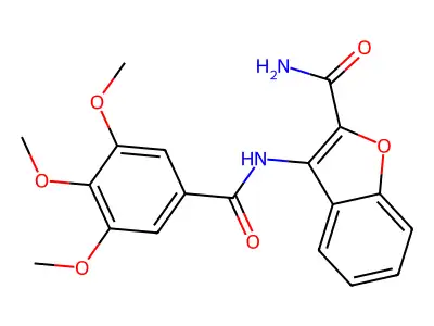 3-(3,4,5-Trimethoxybenzamido)benzofuran-2-carboxamide structure