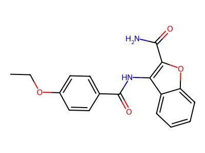 3-[(4-Ethoxybenzoyl)amino]-1-benzofuran-2-carboxamide structure