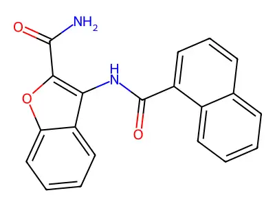 3-(Naphthalene-1-carbonylamino)-1-benzofuran-2-carboxamide structure