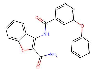 3-(3-Phenoxybenzamido)benzofuran-2-carboxamide structure