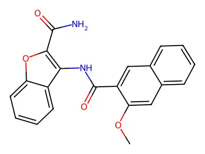 3-[(3-Methoxynaphthalene-2-carbonyl)amino]-1-benzofuran-2-carboxamide structure