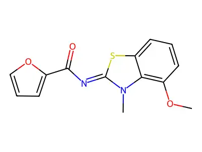 (E)-N-(4-methoxy-3-methylbenzo[d]thiazol-2(3H)-ylidene)furan-2-carboxamide structure