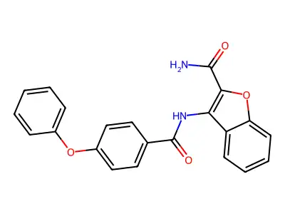 3-(4-Phenoxybenzamido)benzofuran-2-carboxamide structure