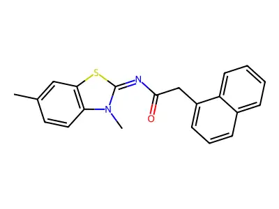 (E)-N-(3,6-dimethylbenzo[d]thiazol-2(3H)-ylidene)-2-(naphthalen-1-yl)acetamide structure