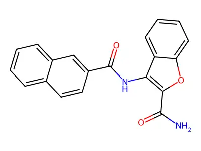 3-(Naphthalene-2-carbonylamino)-1-benzofuran-2-carboxamide structure