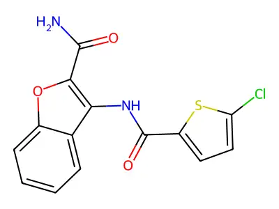 3-(5-Chlorothiophene-2-carboxamido)benzofuran-2-carboxamide structure