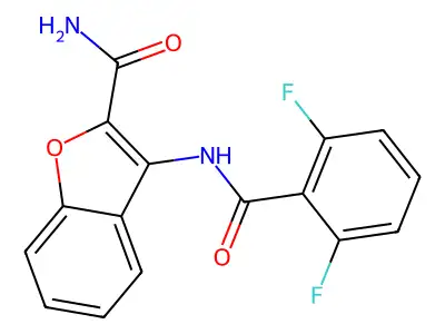 3-(2,6-Difluorobenzamido)benzofuran-2-carboxamide structure