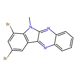 7,9-dibromo-6-methyl-6H-indolo[2,3-b]quinoxaline structure
