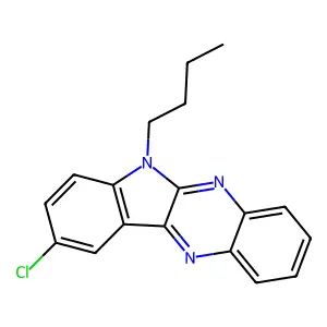 6-butyl-9-chloro-6H-indolo[2,3-b]quinoxaline structure