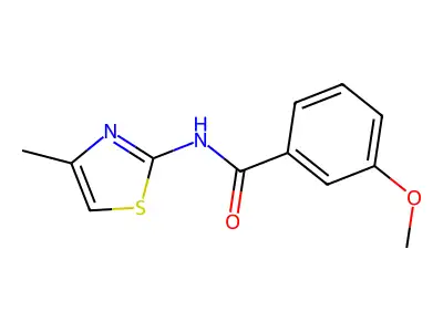 3-methoxy-N-(4-methylthiazol-2-yl)benzamide structure