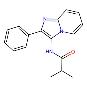 2-Methyl-N-{2-phenylimidazo[1,2-A]pyridin-3-YL}propanamide structure