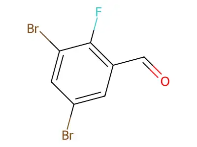 3,5-Dibromo-2-fluorobenzaldehyde structure