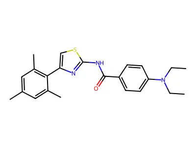 4-(diethylamino)-N-(4-mesitylthiazol-2-yl)benzamide structure