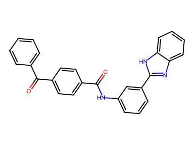 N-[3-(1H-benzimidazol-2-yl)phenyl]-4-benzoylbenzamide structure