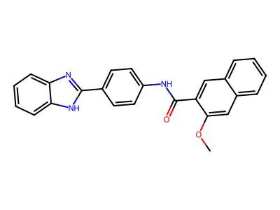 N-(4-(1H-benzo[d]imidazol-2-yl)phenyl)-3-methoxy-2-naphthamide structure