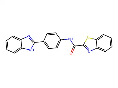 N-(4-(1H-benzo[d]imidazol-2-yl)phenyl)benzo[d]thiazole-2-carboxamide structure