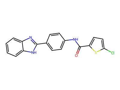 N-[4-(1H-1,3-benzodiazol-2-yl)phenyl]-5-chlorothiophene-2-carboxamide structure