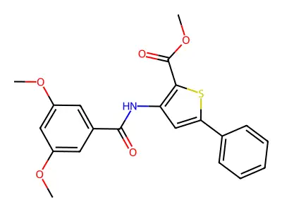 Methyl 3-(3,5-dimethoxybenzamido)-5-phenylthiophene-2-carboxylate structure