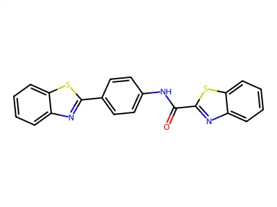 N-[4-(1,3-benzothiazol-2-yl)phenyl]-1,3-benzothiazole-2-carboxamide structure