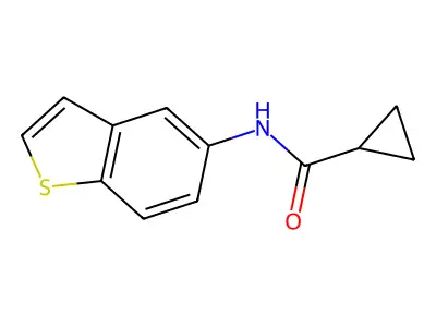 N-(1-benzothiophen-5-yl)cyclopropanecarboxamide structure