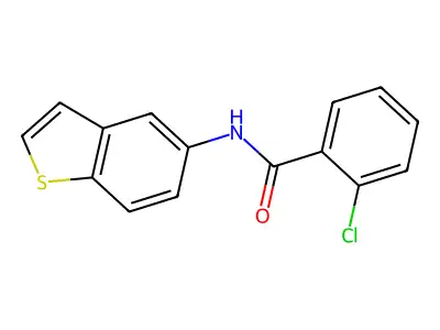 N-(1-benzothiophen-5-yl)-2-chlorobenzamide structure