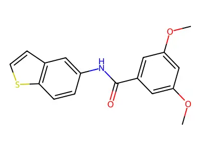 N-(1-benzothiophen-5-yl)-3,5-dimethoxybenzamide structure
