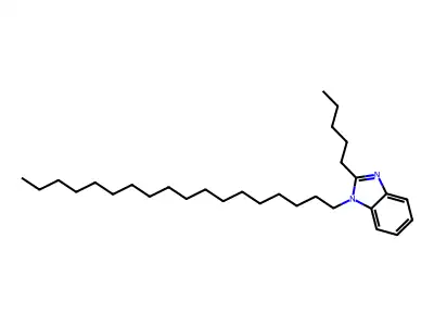 1-Octadecyl-2-pentylbenzimidazole structure