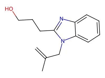 3-[1-(2-Methylprop-2-enyl)benzimidazol-2-yl]propan-1-ol structure
