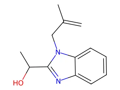 1-[1-(2-Methylprop-2-enyl)benzimidazol-2-yl]ethanol structure