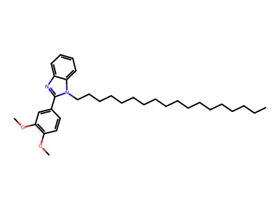 2-(3,4-Dimethoxyphenyl)-1-octadecylbenzimidazole structure